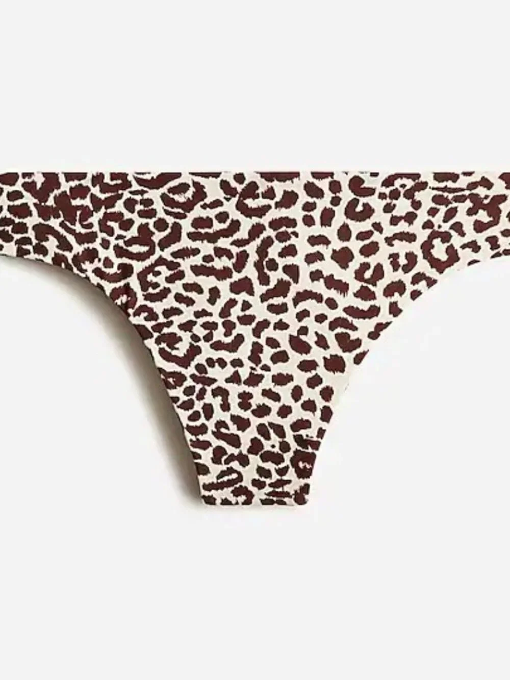 J. Crew Brown and Cream Leopard Print Bandeau Bikini